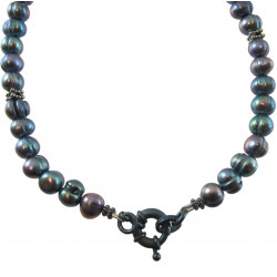 Jouxli halsband med blå pärlor