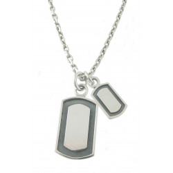 Halsband silver dogtag